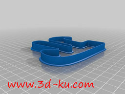 3D打印模型π的饼干模具的图片