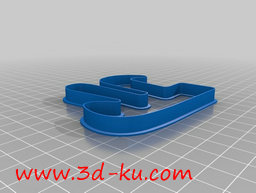 3D打印模型π的饼干模具的图片