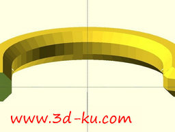 3D打印模型浴室帘子挂环的图片