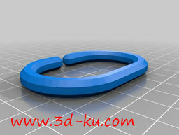 3D打印模型浴室帘子挂环的图片