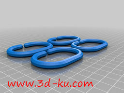 3D打印模型浴室帘子挂环的图片