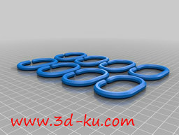3D打印模型浴室帘子挂环的图片