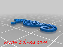 3D打印模型海马链挂件的图片