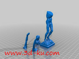 3D打印模型一位男子张开双臂站立的图片