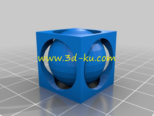 一款方柱体包围圆球模型的图片1