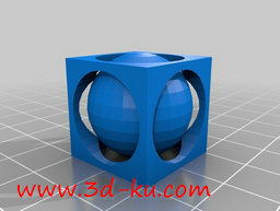 3D打印模型一款方柱体包围圆球的图片