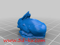 3D打印模型五彩缤纷的兔子的图片