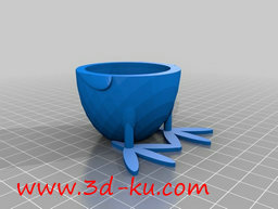 3D打印模型鸡蛋杯容器装置的图片