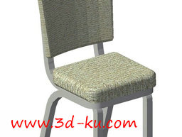 3D打印模型放在厨房里的椅子的图片