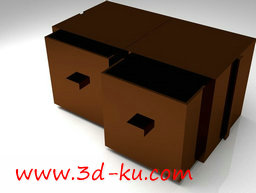 3D打印模型两个抽屉的图片