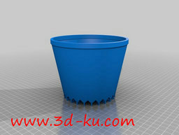3D打印模型多个排水孔的花盆的图片
