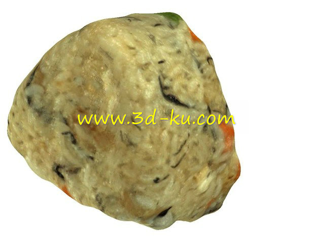 美味多汁的饭团模型的图片1