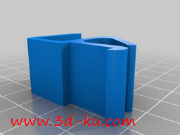 3D打印模型夹在笔记本屏幕上的耳机架的图片