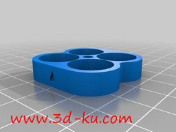 3D打印模型可以放四节电池的架子的图片