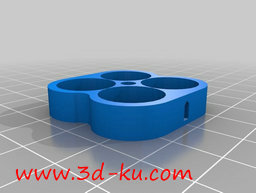 3D打印模型可以放四节电池的架子的图片