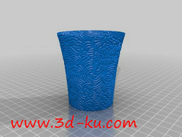 3D打印模型创意花纹水杯的图片