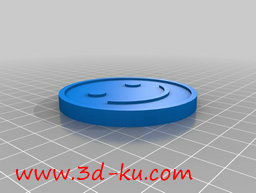 3D打印模型笑脸杯垫的图片