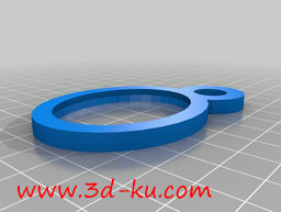 3D打印模型红黑搭配的钥匙环的图片
