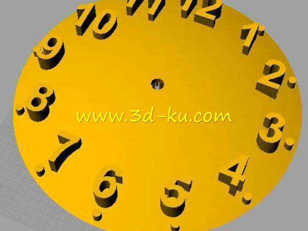 黄色的挂钟模型的图片1