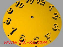 3D打印模型黄色的挂钟的图片
