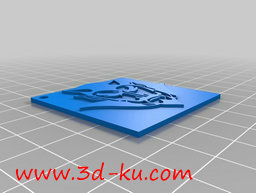3D打印模型一个有简单的标志的钥的图片
