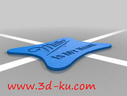 3D打印模型狗标签字体的图片