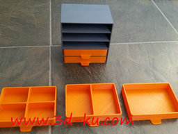 3D打印模型5层的小抽屉，用来放的图片