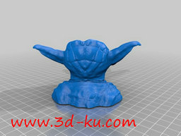 3D打印模型尤达的头上长出漂亮的的图片