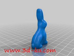 3D打印模型一个简单的巧克力兔子的图片