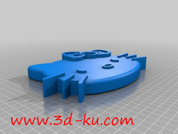 3D打印模型Kitty脸部钥匙扣的图片