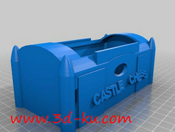 3D打印模型放置各种玩具的城堡样式箱子的图片