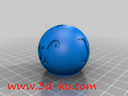 3D打印模型圆形球灯装饰品的图片