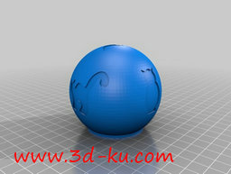 3D打印模型圆形球灯装饰品的图片