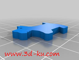 3D打印模型小狗冰箱磁铁的图片