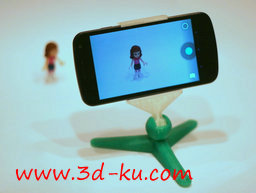3D打印模型相机手机架的图片