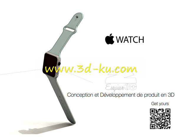 苹果iwatch手表模型的图片1