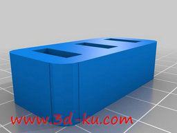 3D打印模型一个有3个槽，一个有的图片