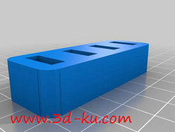 3D打印模型一个有3个槽，一个有的图片