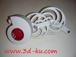 3D打印模型通过摇动手柄带动鼓风机的图片