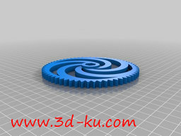 3D打印模型通过摇动手柄带动鼓风机的图片