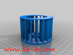 3D打印模型通过摇动手柄带动鼓风机的图片