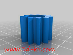 3D打印模型通过摇动手柄带动鼓风机的图片