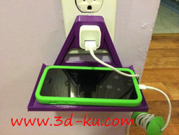 3D打印模型墙上充电支架的图片
