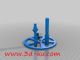 3D打印模型手转黑胶播放机的图片