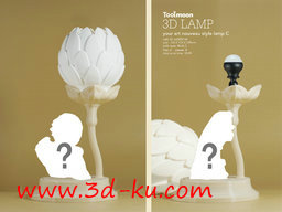 3D打印模型具有艺术风格的灯的图片