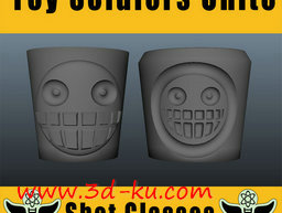 3D打印模型玩具士兵的射击眼镜的图片