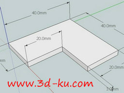 3D打印模型直角校准工具的图片