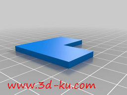 3D打印模型直角校准工具的图片