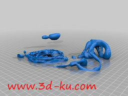 3D打印模型被破坏的耳机的图片
