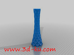 3D打印模型长颈的铁塔花瓶的图片